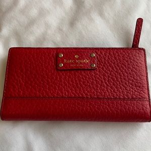 Kate Spade red leather wallet